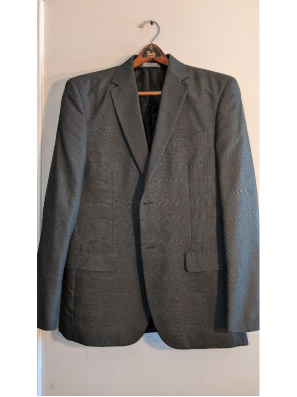 MERONA Gray Sport Coat & Blazer 40R with Black Lining, Mens